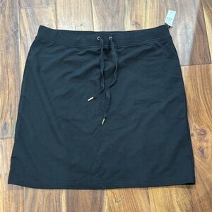 Talbots Black Mini Skirt with Drawstring